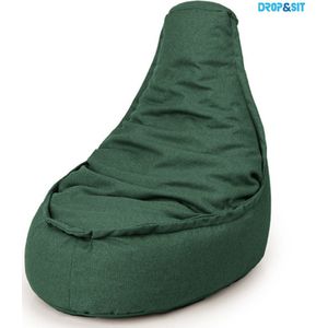 Drop & Sit Zitzak - Zitzak Stoel Volwassenen - 95 x 75 cm - Beanbag Groen - Waterafstotend - Voor Binnen en Buiten - 100% Gerecycled Plastic