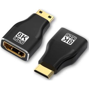 Mini HDMI - HDMI adapter - HDMI2.1 (8K 60Hz + HDR) / zwart