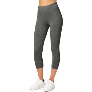 Merry Style MS-MS10-144-LE Dames Capri Leggings - Sport - Vrijetijdsbroek - 3/4 Lengte - Viscose - Sporbroek - Yogabroek - Donker Gemêleerd - M