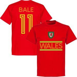 Wales Bale 11 Retro T-Shirt - Rood - XL