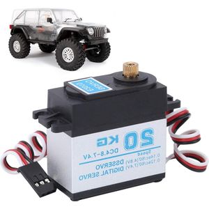 20KG Metal Gear RC Digitale Servo voor 1/8 1/10 Schaal Afstandsbediening Auto - Krachtig en Betrouwbaar .