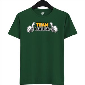 Team Leider | Vrijgezellenfeest Cadeau Man / Vrouw - Bride / Groom To Be Bachelor Party - Grappig Bruiloft Bruid / Bruidegom shirt - T-Shirt - Unisex - Bottle Green - Maat L