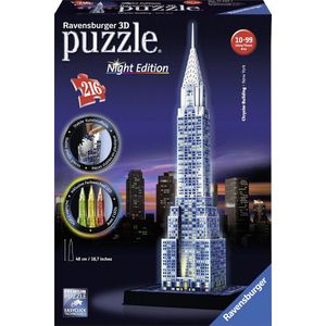 Ravensburger Chrysler Building Night Edition- 3D puzzel gebouw - 216 stukjes
