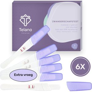 Telano Zwangerschapstest Extra Vroeg Premium 6 stuks Midstream - Zwangerschapstesten Extra Gevoelig
