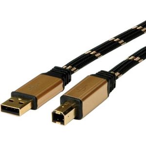 Roline USB naar USB-B kabel - USB2.0 - tot 2A - 4,5 meter