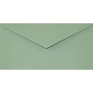 Groene enveloppen lang 110x220 mm puntklep natte lijm 120g - Keaykolour Matcha Tea - eco - bruiloft verjaardag kerstmis