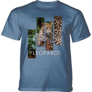 T-shirt Protect Leopard Split Portrait Blue 4XL