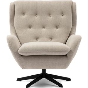 Riviera Maison Fauteuils - The Statesman Swivel Armchair - Naturel - Linnen