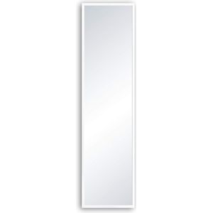 Rechthoekige spiegel Milo, met houten frame, 32 x 122 cm (b x h), wit hout, wandspiegel, staande spiegel