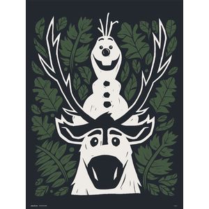 Disney Frozen Olaf en Sven - Art Print 30x40 cm