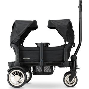 Deryan Luxe Sandy bolderkar - Duo buggy - tandem buggy - opvouwbaar - inklapbare bolderwagen - duo kinderwagen - Zwart