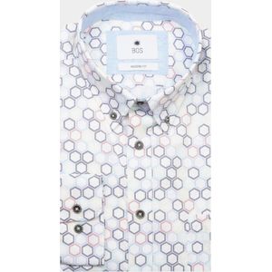 Bos Casual hemd lange mouw Multi Blade Print Shirt Ls 24107BL20BO/500 multicolor