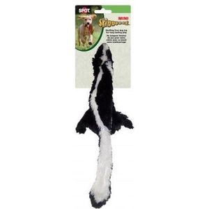 Skinneeez Plush Skunk - vrij van pluche vulling - met pieper - Small 34 cm