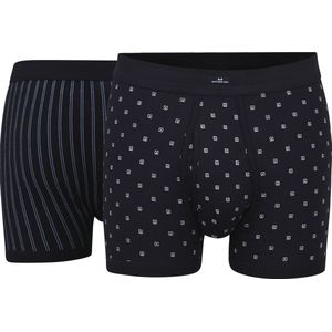 Gotzburg heren boxer lang met gulp (1-pack) - donkerblauw