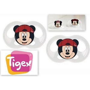 Tigex Soft Touch Friends fopspeen | siliconen fopspeen | Disney Mickey | 2 stuks 6-18 maanden