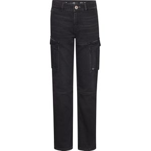 Petrol Industries - Jongens Torino Regular Cargo Denim Iguana - Zwart - Maat 176