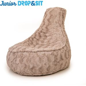 Drop & Sit Stoel Zitzak Bont - Beige - Junior - Voor Binnen