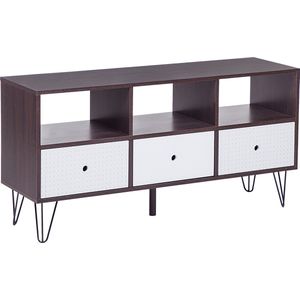 FOSTON - TV-meubel - Donkere houtkleur - MDF