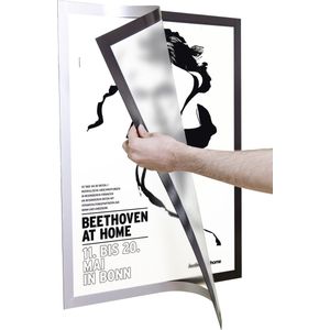 Durable Duraframe Poster infokader - A2 formaat - Zilver - Magnetische sluiting