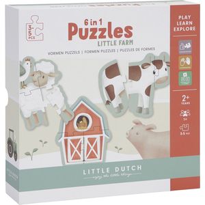 Little Dutch - 6 in 1 puzzel FSC - Little Farm