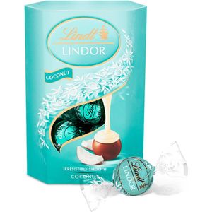 Lindt LINDOR Kokos melkchocolade bonbons 200 gram - 16 zacht smeltende chocolade bonbons
