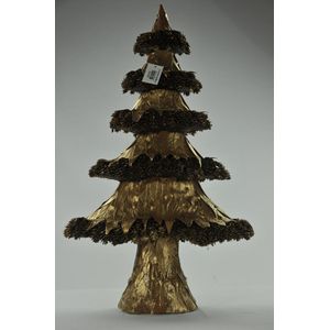 Kunst kerstboom bruin (60cm hoog)