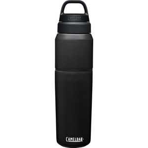 CamelBak Multibev Vacuum SS - Waterfles met afneembare koffie / theebeker - 650 ml + 500 ml - Zwart / Zwart (Black/Black)