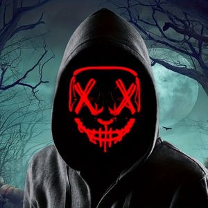 Livano Halloween Masker - Volwassenen - Enge Maskers - Horror Masker - Led Masker - Rood