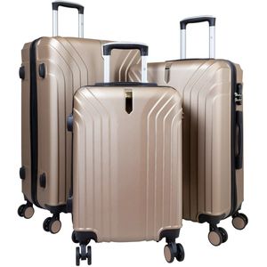 Kofferset 3 stuks Monopol ABS trolley Palma24 champagne