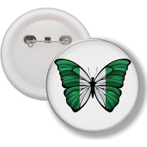 Button Met Speld - Vlinder Vlag Nigeria