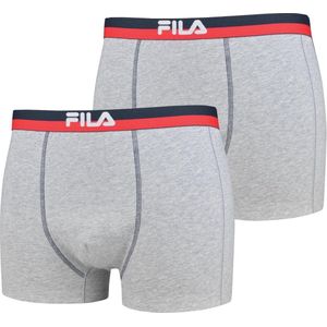 Fila - Man Boxer Elastic Band 2-pack - Grijze Boxershorts - XL - Grijs