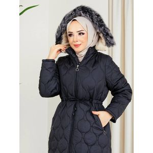 Damesmode - Islamitische jassen- Hijab Kleiding - Winter Jas - maat 42- Zwart