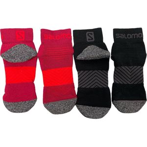 Salomon Socks Running Speed 2-pack Biking Red/Black S 36-38