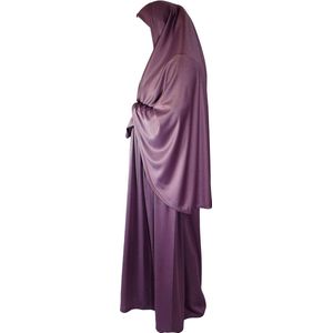 Gebedsset tweedelig (hoofddoek + rok) eenheidsmaat pull on Khimar rekbare lycra ideaal voor dagelijks gebruik, thuis/werk/reizen/hadj/umrah/moskee/madrassa/ramadan/id/cadeau