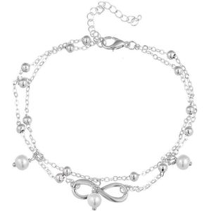 Lumici® | Infinity Armband v2 - Oneindig - Oneindige Armband - Enkelband - Bracelet - Touw - Rope - Lucky 8 - Cadeau Voor Vrouwen - Moederdag Cadeau - Valentijn - Liefde - Verrassing - Goud & Zilver