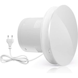 100 mm Badkamerventilator met terugslagklep - stille afvoerventilator - buisventilator - 34 dB - IPX4 - 2200 omw/min - 95 m³/uur - badkamer toilet garage kas kelder