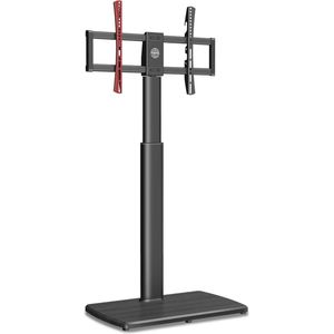 Houten Vloer TV-standaard voor 32-75 Inch TV's met Draaifunctie en Verstelbare Hoogte