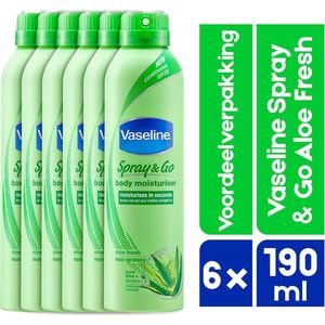 Vaseline Spray & Go Aloe Fresh (Aloe Vera)- 6 x 190 ml - Bodylotion - voordeelverpakking