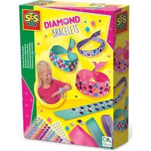 SES - Diamant armbanden - 180 diamant- en 84 parel stickers - zelfklevend - makkelijk te maken - met verstelbare sluiting