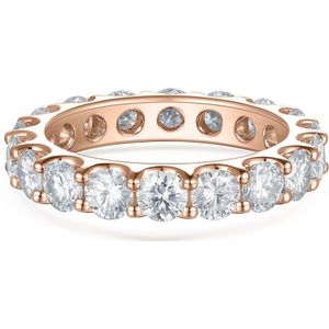 Evertina - 18k Roségouden Moissanite Eternity Ring - 0.3 karaat.