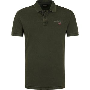 Napapijri - Elbas Polo Donkergroen - Modern-fit - Heren Poloshirt Maat XXL