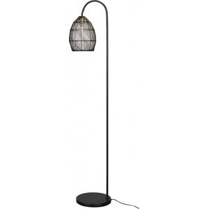 Light & Living Vloerlamp Meya - Mat Zwart+goud