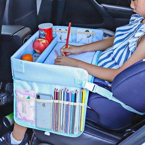 Starstation Reistafel voor Kinderen – Autotafel – Speeltafel Auto – Auto organizer Kinderen - Tekentafel Auto – Opvouwbare Reistafel - Tablet houder- Blauw