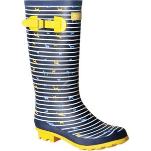 Regatta - Wellington regenlaarzen voor dames - Ly Fairweather II - Navy/Ygeel - maat 36EU