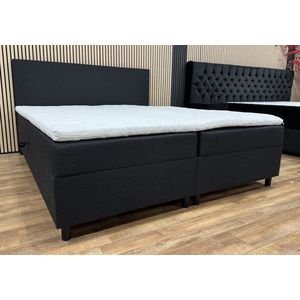 Luxe Opberg Boxspring Set Wings 160x210 Antraciet