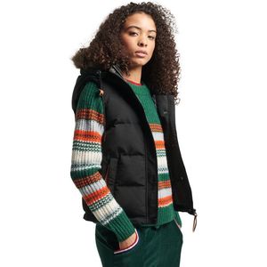 Superdry Vintage Everest Faux Fur Vest Zwart M Vrouw