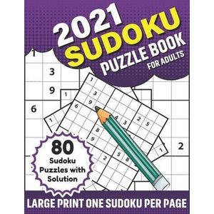 2021 Sudoku Puzzle Book For Adults