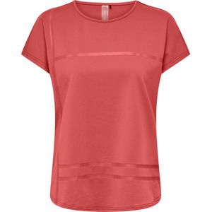 Only Play Sportshirt met streep - Spiced Coral - Dames - Maat XS