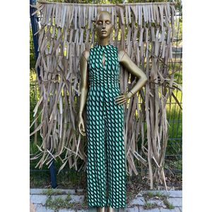 Jumpsuit Eline Groen Wit - Maat L