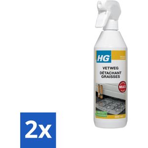 HG - Vetweg - Maximale Reinigingskracht - 500 ml - Voordeelverpakking - 2 stuks